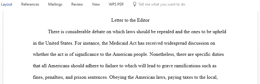 write a letter in which you agree that the three duties of citizens you picked should be required of citizens or a letter in which you disagree that the three duties should not be required of citizens as well as add reasons why you feel that way