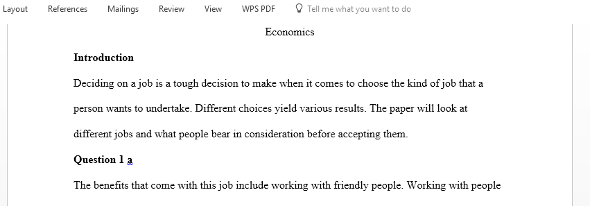 Consider each of the job offers described below and answer the questions to help determine if it is a good idea to take each job