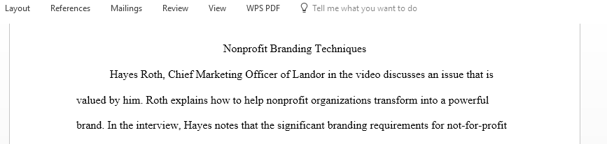  A brief summary for Nonprofit Branding Techniques