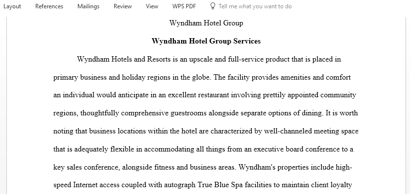 Using the theories and concepts covered in the textbook Peppers and Rogers analyze the service component of the Wyndham Hotel Group