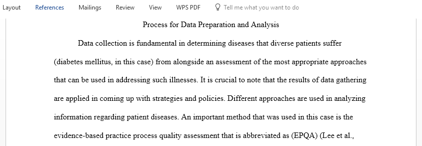 Report on your process for data preparation and analysis