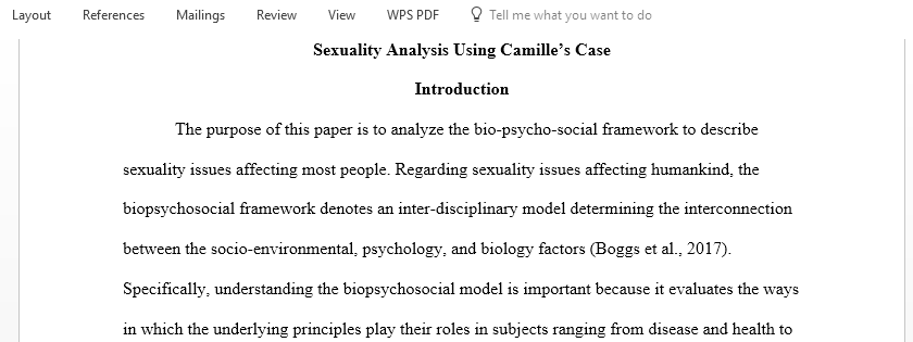 Sexuality Analysis Using Camille Case