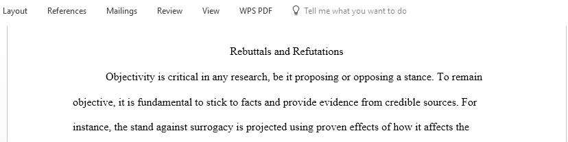 Review this week lesson and reading on Rebuttals and Refutations