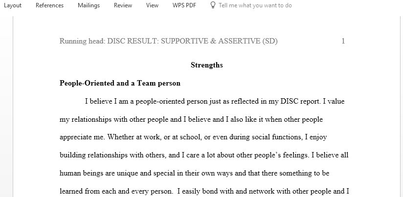 DISC Assessment Reflection