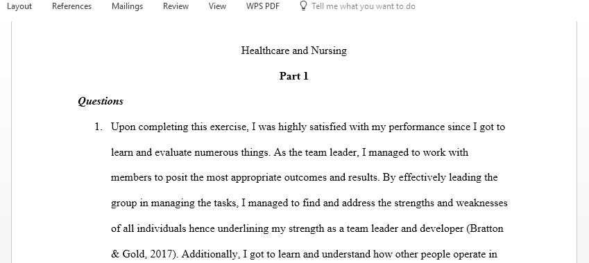 In this exercise you will focus on metrics that are used to evaluate your performance toward achieving critical outcomes