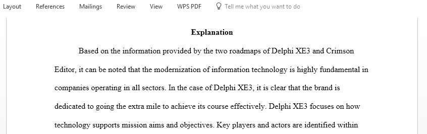 Compare and contrast various examples of a business roadmap