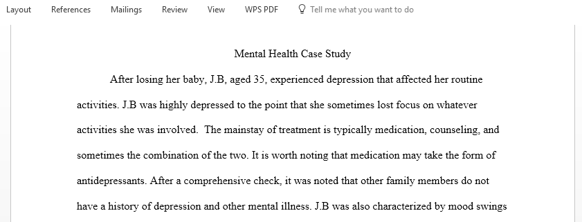 Mental Health Case Study