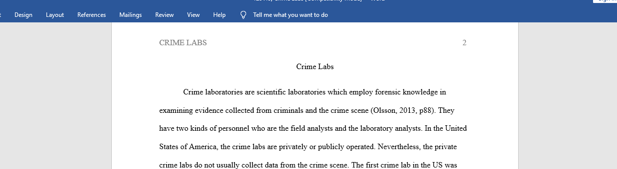 Crime Labs