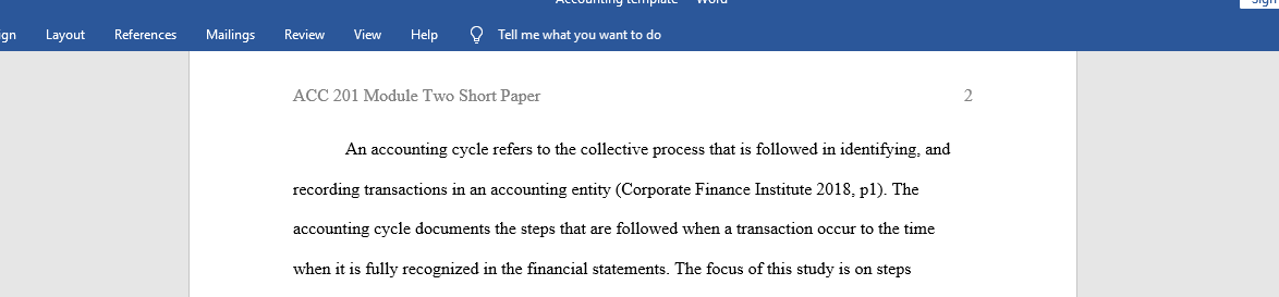 The Accounting Cycle