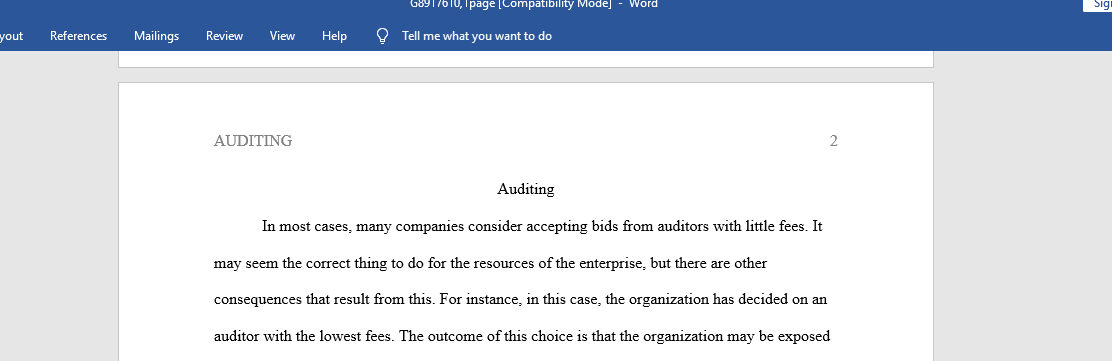 Auditing