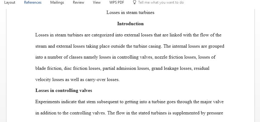 Discuss the following losses in steam turbines