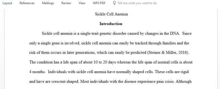 research paper about sickle cell anemia