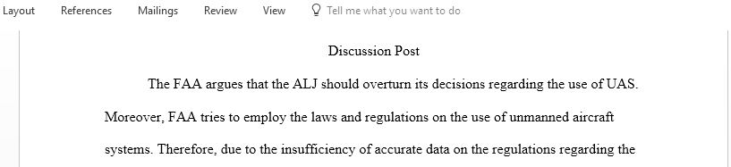 Assessment of the FAA arguments to overturn the ALJ decision and the persuasiveness of the reply brief opposing it