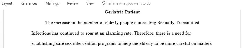 Consider interventions or educational programs that you might suggest for residents of an assisted living facility