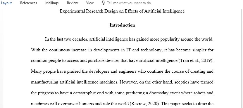 Outline a research design strategy to assess the validity of a technology research problem