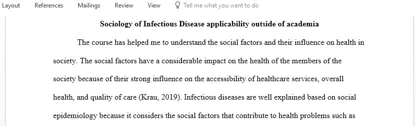 Sociology of Infectious Disease