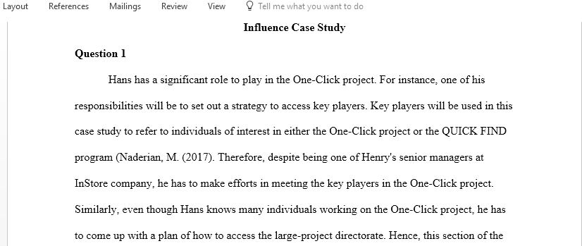 Influence Case Study