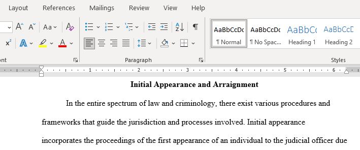 Initial Appearance Vs Arraignment