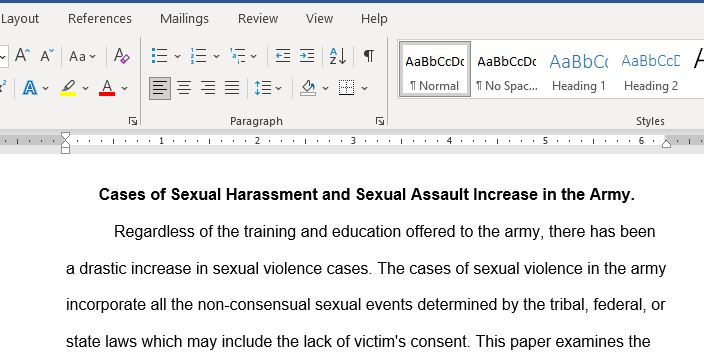 Why Do Cases of Sexual Harassment and Sexual Assault Continue to Take Place in The Army Despite All the Training and Education That Take Place