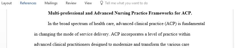 Having read the different ACP frameworks that have been included in My Module Resources choose two and compare and contrast them