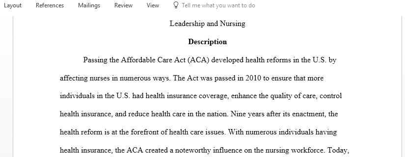 Examine a national healthcare issue and consider how that issue may impact your work setting